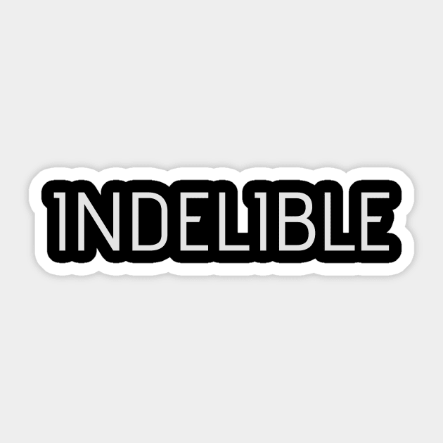 Indelible design Sticker by Artistio